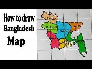 How to draw bangladesh map.Step by step(easy draw)