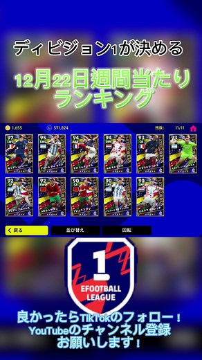 週間エピックランキング: #ディビジョン1 #イーフト #efootball2023