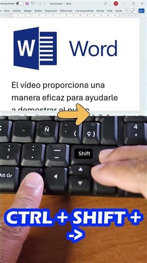Cómo seleccionar palabras rápidas en Word (Ctrl + Shift) ⌨️