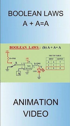 boolean laws verify, #animationvideo,#electroniclab,#experiment,#electronic, #laboratory, #short