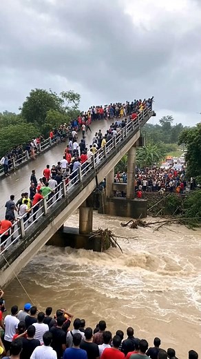 66K views · 283 reactions | Moment the Bridge Almost Swept Away by Heavy Floods! | Disaster Strucks | Facebook