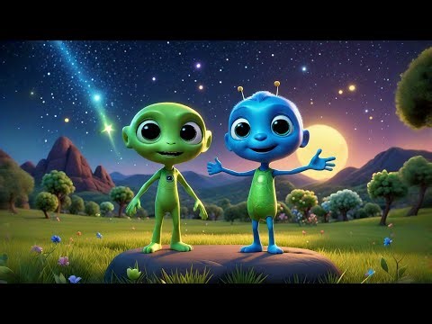 Two Tiny Aliens Wave Hello | Space Song for Kids | Counting & Friendly Alien Nursery Rhyme