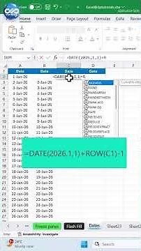 The Fastest Way to Fill Dates in Excel #ExcelShorts #ExcelTips