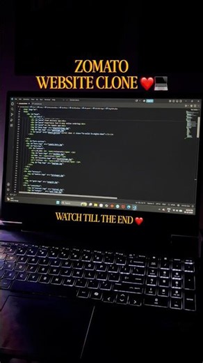 Built a Zomato Website Clone using HTML, CSS & JavaScript! 🚀 #shorts #trendingvideo