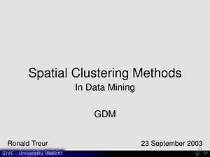 Spatial Clustering Methods - SlideServe
