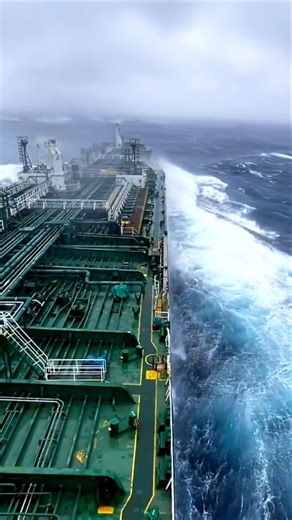 Only Brave Seaman Can Sail Here 💪 | North Sea Extreme Weather 🌊🚢 #shorts #northsea #roughsea #ship