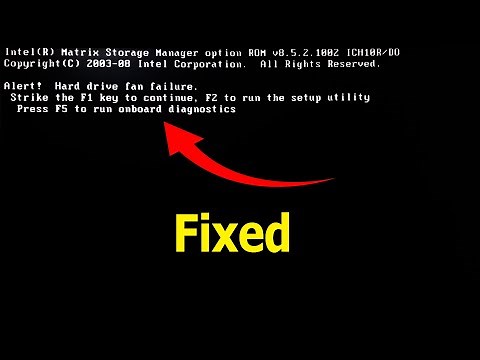 Alert! Hard drive fan failure | How to fix hard drive fan failure error