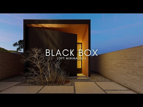 LOFT DE 6X7 METROS MINIMALISTA - BLACK BOX