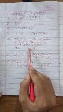 Properties of Expectation of a Random variable #assistantprofessor #probability #distribution