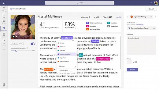 Reading Progress in Microsoft Teams
