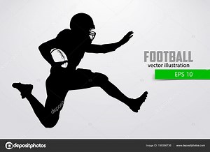 Silhouette of a football player. Vector illustration