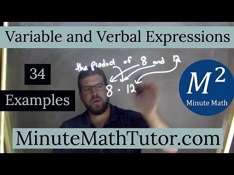 Variable and Verbal Expressions | 34 Examples