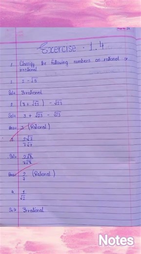 Class 9th Maths Chapter 1 Number system full chapter Notes