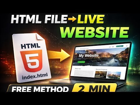 HTML Ko Online Website Me Convert Karne Ka Asaan Tarika 💯html ko website link me kaise convert karna