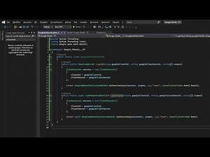 Google Sheets API in C# E1: OAuth2 Authentication and First Sheet Creation