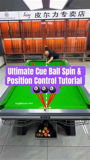 Ultimate Cue Ball Spin & Position Control Tutorial🎱 #billiards #billiardspool #pool1