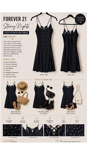 Effortless Summer Vibes | Forever 21 Women's Navy and White Dress