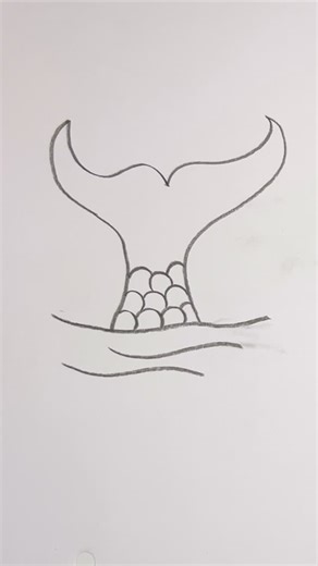 Art_Ki_Duniya on Instagram: "Easy Fish Tail Drawing ✍🏻 #drawing #sketch #fishtail #mermaidtail #easyart"