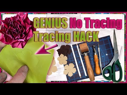 Genius Leather Tracing & Cutting Hack You NEED to Try | Trace Flower Templates Like a Pro