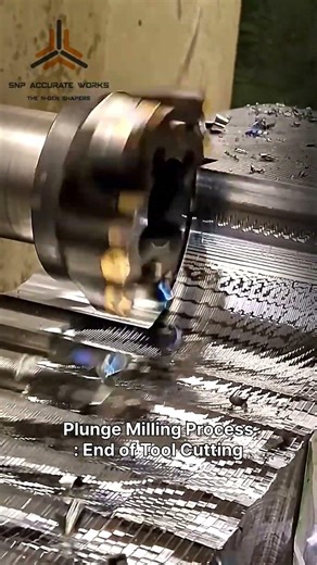 Plunge Milling Process : End of Tool Cutting#youtubeshorts #machine #automobile