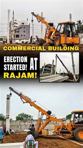 commercial building construction in peb eraction work start #trending #shorts #viral