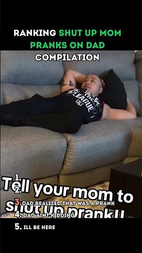 Ranking "Shut Up Mom Prank on Dad" || Dad and Kids Funniest Moments