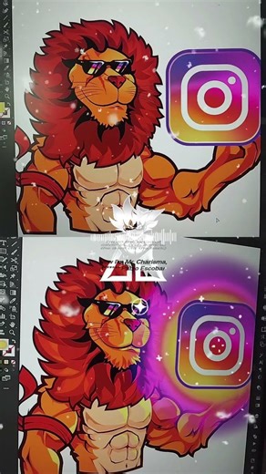 I love Adding Shadings and Light Reflections 🪞 #2danimation #2dart #lion