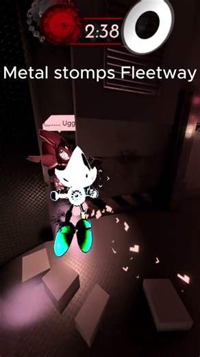 Metal stomps Fleetway #horror #roblox #sonic #outcomememories #fleetway #metalsonic