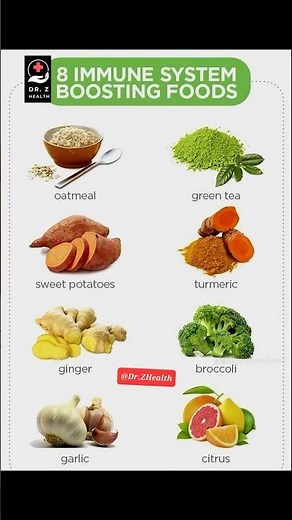 Top 8 Immune Boosting foods | Natural immune booster for Better Health #healthylifestyle