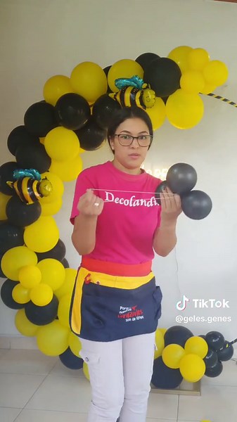 Decoración de Globos de la Temática ABEJITA CHIQUITITA 🐝🐝 Paso a paso!!
