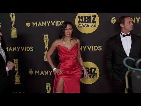 Cassie Del Isla 2022 XBIZ Awards Red Carpet Fashion Broll
