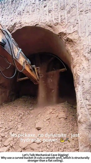 Excavator Digging a Loess Cave Dwelling – Modern Machine Meets Ancient Home 🚜🏠