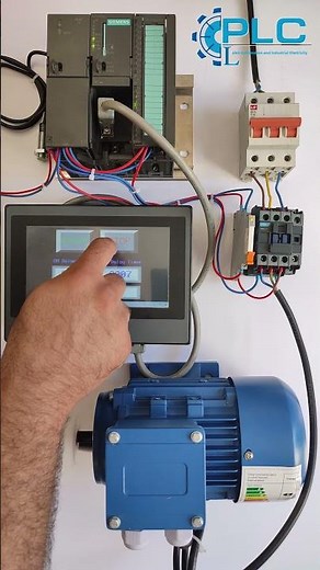 Simple PLC Project with HMI | Motor Control with Start & Stop Delay