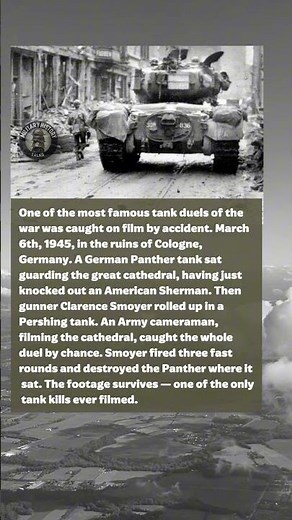 A Camera Caught This Tank Duel At The Cathedral #short #history #ww2 #ww2history #worldwar2