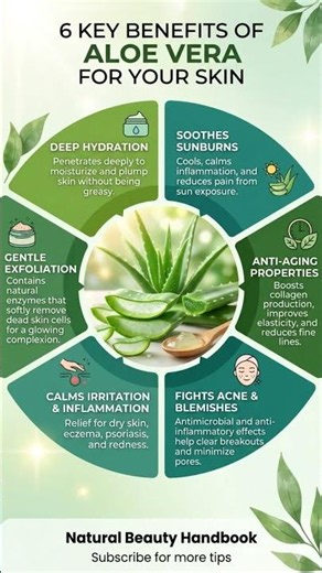 6 Amazing Aloe Vera Benefits for Glowing Skin 🌿 | Natural Skincare Secrets #Shorts