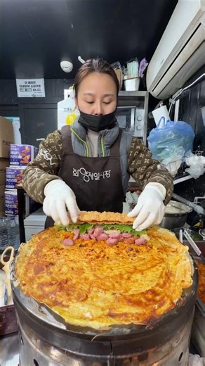 Master at Work! Giant Egg Crepe Making | Korean Street Food