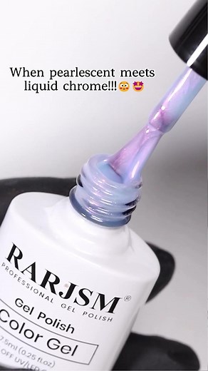 1.6K views · 32 reactions | Glimmer & Glamor✨ Pearl mix chrome is so dreamy!! can you believe that? Products used: Shell Thread Gel #RAR391 Liquid Chrome Link in bio to shop now! Draw your exclusive discount, up to 50% off | Rarjsm Gel Nail Polish | Facebook