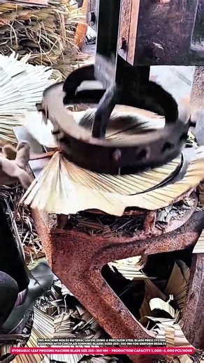 Hydraulic Leaf Pressing Machine Blade Size 250–350 mm - Production Capacity 3,000–5,000 pcs/hour