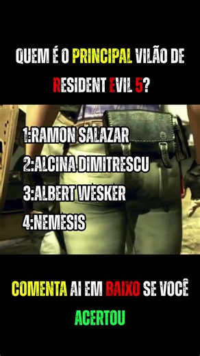 🧠 Você conhece Resident Evil? #1 #residentevil #residentevil5 #chrisredfield #games