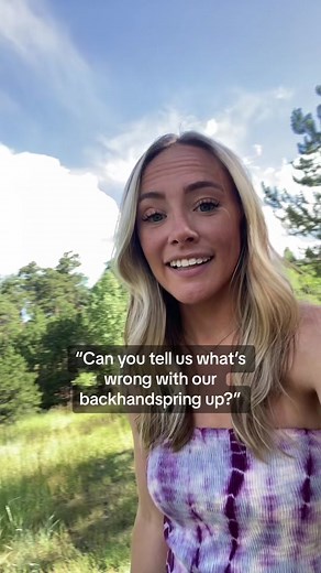 Here’s the issue with your inversions (roundoff up, bhs up, etc.) 99% of the time: • your backspot is standing up too quickly, throwing over their shoulder, or grabbing too low (knees/shins instead of upper thigh or waist) on the flyer’s legs. This throws the half of the body that is trying to flip—upward, forcing the flyer to get stuck or trying to bend through. 😬 • the flyer isn’t holding a good line through the “rock” (contact through release). The flyer should be holding a plank position, s