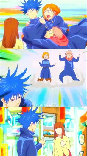 Nobara & Yuji Panic When Megumi Talks to a Girl 🤣 #nobara #yujiitadori #gojo #jujutsukaisen #comedy