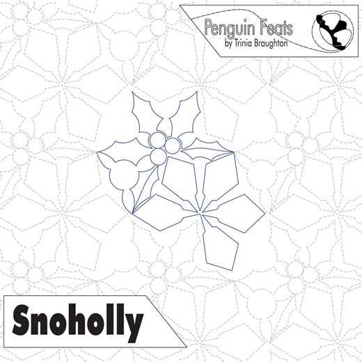 SNOHOLLY Digital Quilting Pantograph: Winter Holly Leaves E2E Longarm Quilt Pattern (instant Download) - Etsy