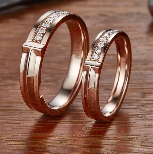 14K Gold Couple Rings - Aphrodite's Vow, Valentine's Day Gift for Girlfriend, Light Luxury Jewelry - Etsy