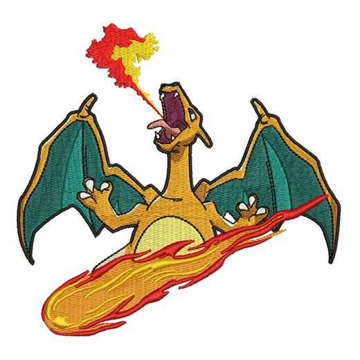 Charizard Embroidery Design,pokemons Embroidery File, Anime Machine Embroidery Design - Etsy