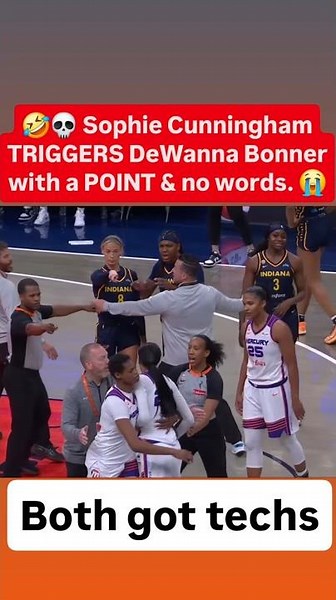 😂 TECH on Sophie Cunningham for POINTING at DeWanna Bonner, NO WORDS | Indiana Fever WNBA basketball