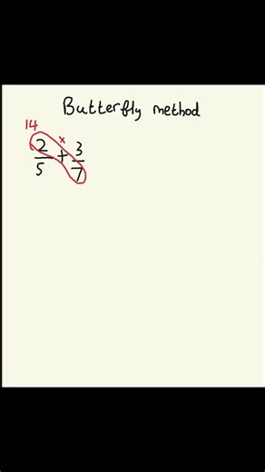 Adding fractions using the butterfly method #maths #exam #gcse