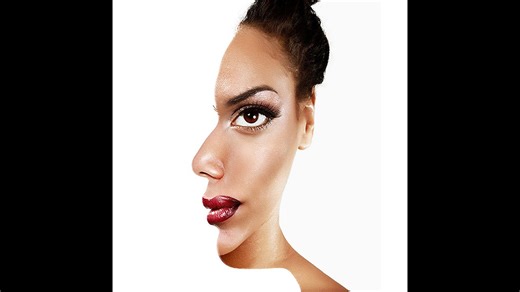 Photoshop tutorial: How to make a bi-directional, optical illusion, photo portrait