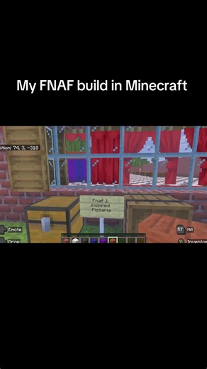 #fnaf #minecraft The build so far.