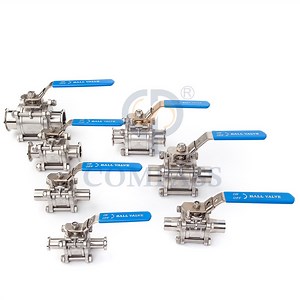 [Hot Item] Wenzhou Food Grade Ball Valve Manufacture DN50 Stainless Steel AISI304 Manual Ball Valve Sanitary Full Port Tri Clamp 3-Piece Ball Valves