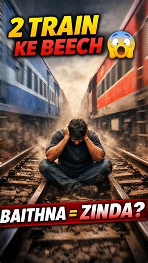 Railway Track Physics 🤔 | 2 Train Ke Beech Aap kaise Bach Sakte Hai ⁉️ #railway #science #shorts 👈